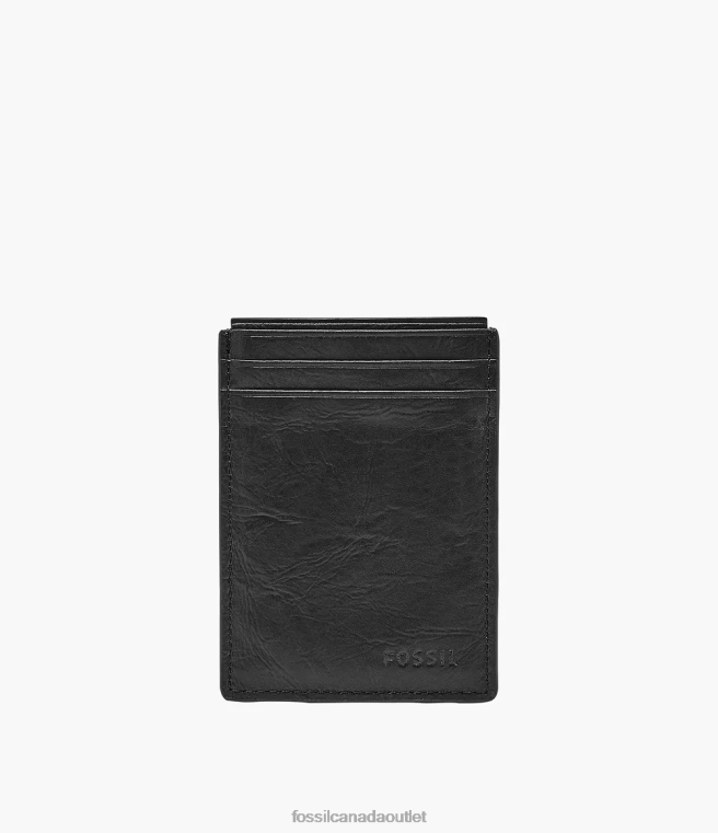 Fossil Wallet Men Black Neel Magnetic Card Case D2VPL1780