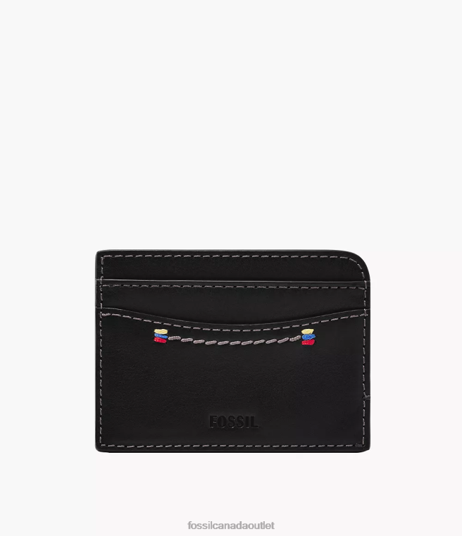 Fossil Wallet Men Black Tremont Card Case D2VPL1743