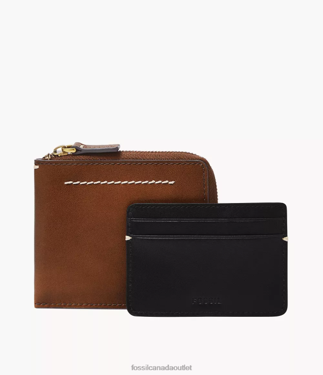 Fossil Wallet Men Black Westover L Zip Card Case D2VPL1746