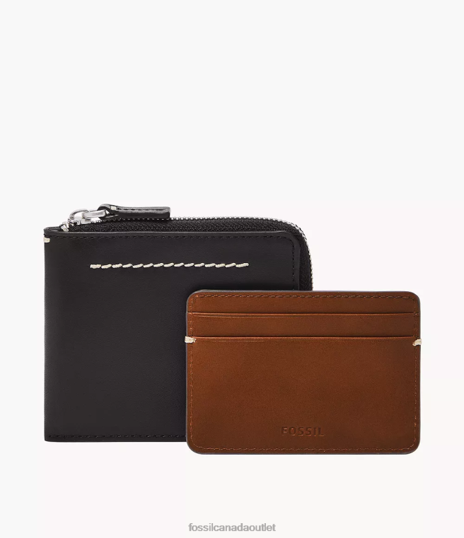 Fossil Wallet Men Black Westover L Zip Card Case D2VPL1747