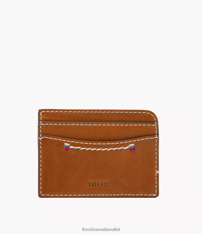 Fossil Wallet Men Brown Tremont Card Case D2VPL1744