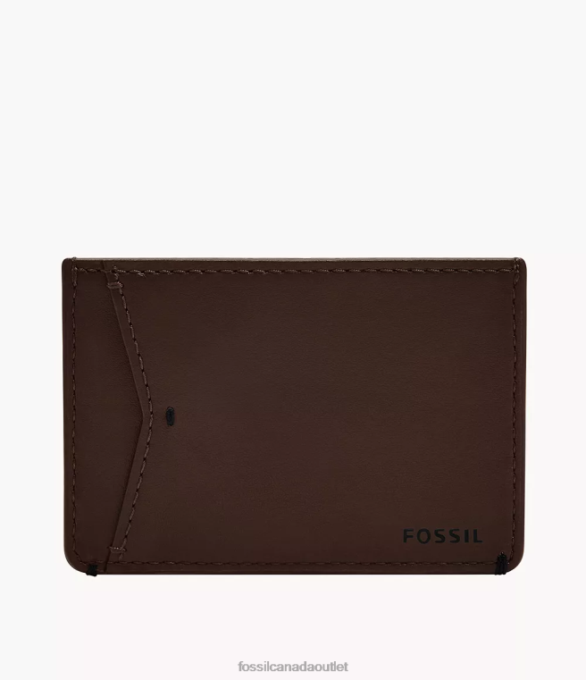 Fossil Wallet Men Dark Brown Joshua Card Case D2VPL1831