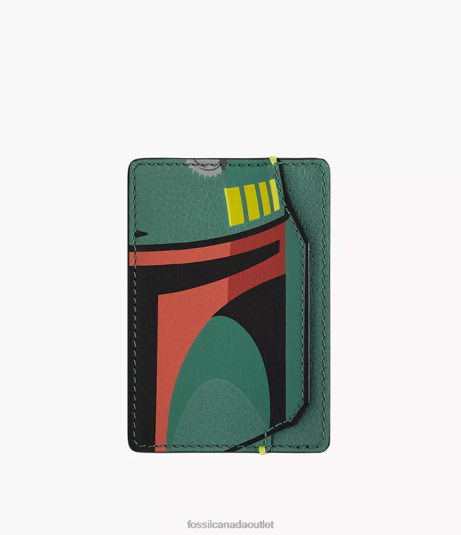 Fossil Wallet Men Green Star Wars Boba Fett Card Case D2VPL1712