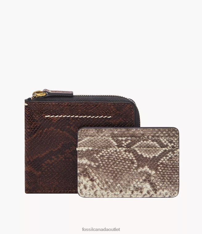 Fossil Wallet Men Mocha Westover L Zip Card Case D2VPL1751