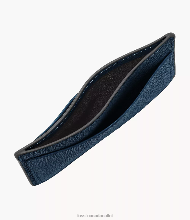 Fossil Wallet Men Navy Anderson Card Case D2VPL1745