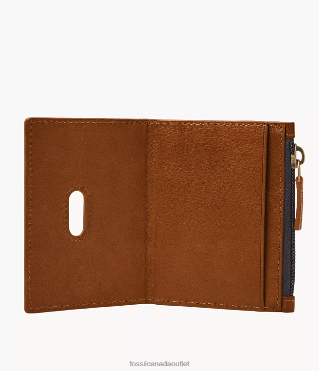 Fossil Wallet Men Saddle Andrew Zip Card Case D2VPL1748