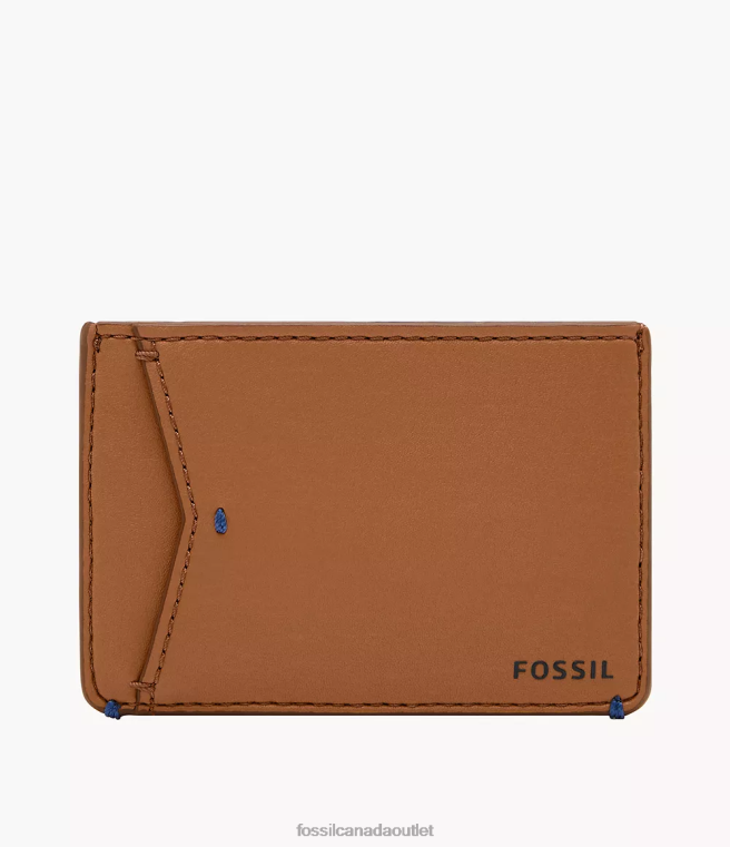 Fossil Wallet Men Tan Joshua Cactus Leather Card Case D2VPL1801