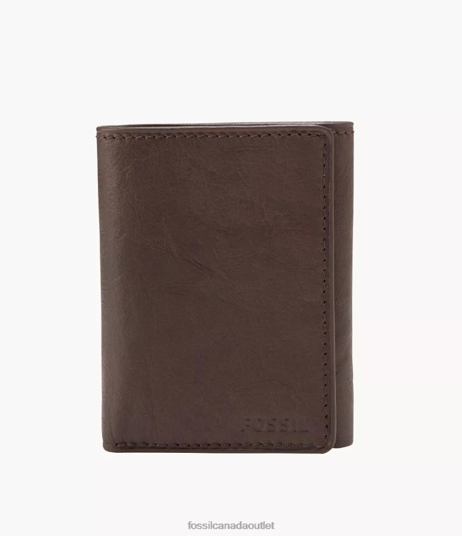Fossil Wallet Men Brown Ingram Trifold Wallet D2VPL1756