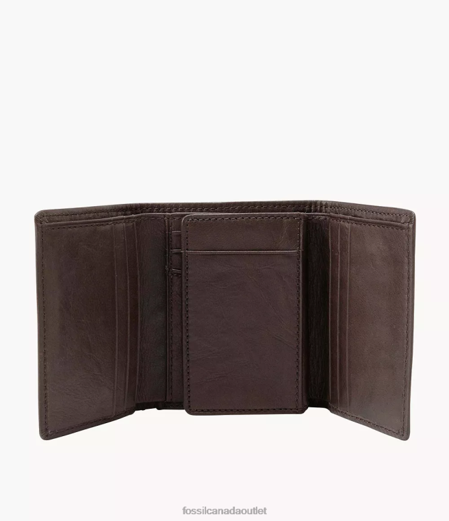 Fossil Wallet Men Brown Ingram Trifold Wallet D2VPL1756