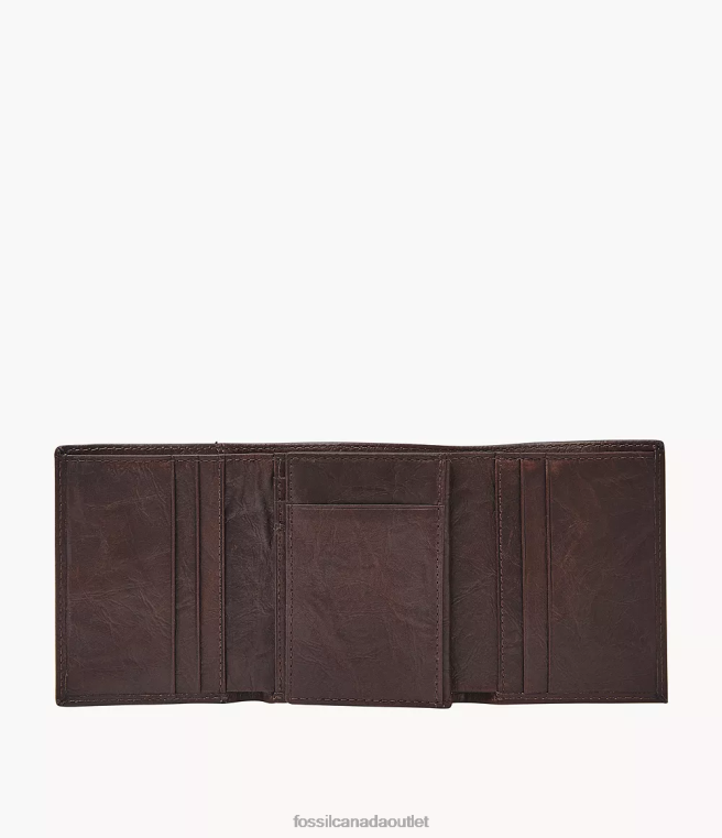 Fossil Wallet Men Brown Neel Trifold D2VPL1755