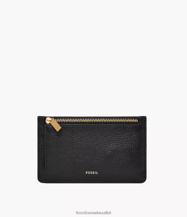 Fossil Wallet Women Black Logan Card Case D2VPL746