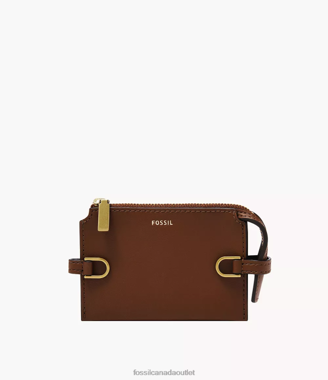 Fossil Wallet Women Brown Kier Cactus Leather Card Case D2VPL771