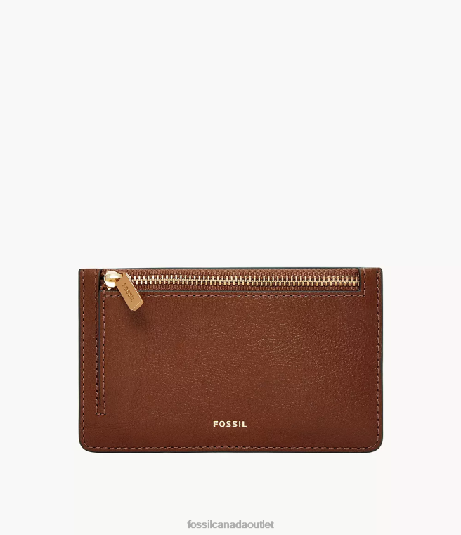Fossil Wallet Women Brown Logan Card Case D2VPL747