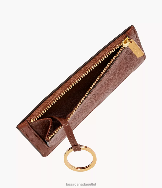 Fossil Wallet Women Brown Logan Card Case D2VPL747