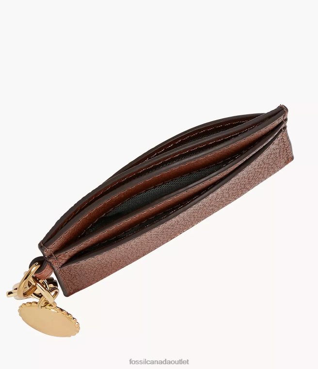 Fossil Wallet Women Brown Polly Card Case D2VPL748