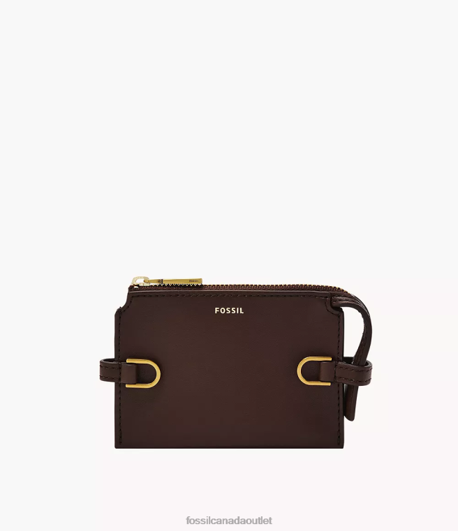 Fossil Wallet Women Dark Brown Kier Card Case D2VPL876