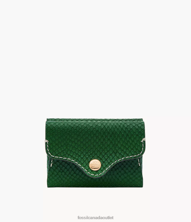 Fossil Wallet Women Green Heritage Card Case D2VPL772