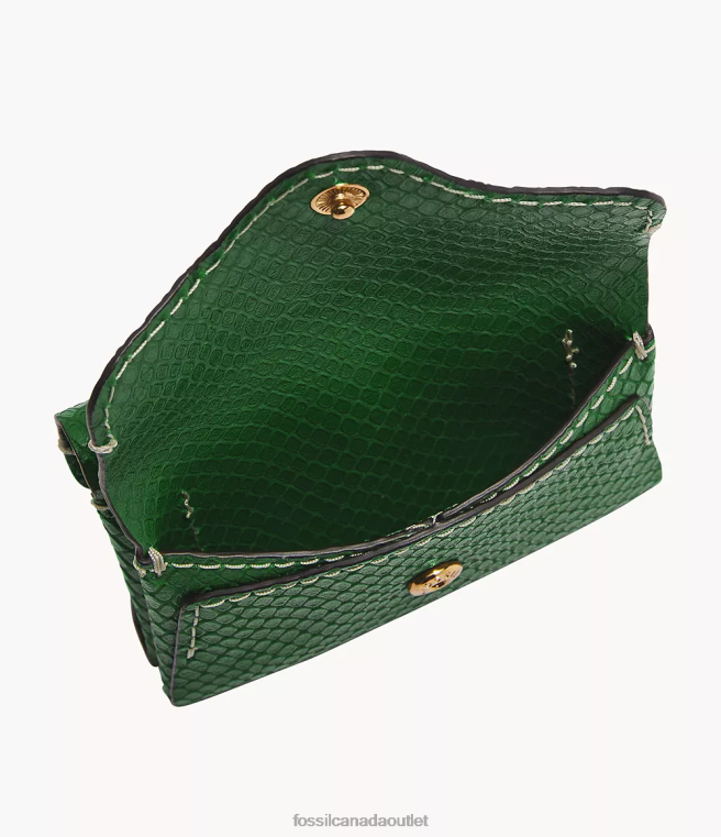 Fossil Wallet Women Green Heritage Card Case D2VPL772