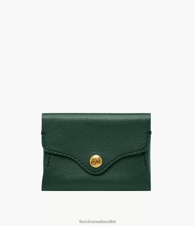 Fossil Wallet Women Green Heritage Card Case D2VPL879