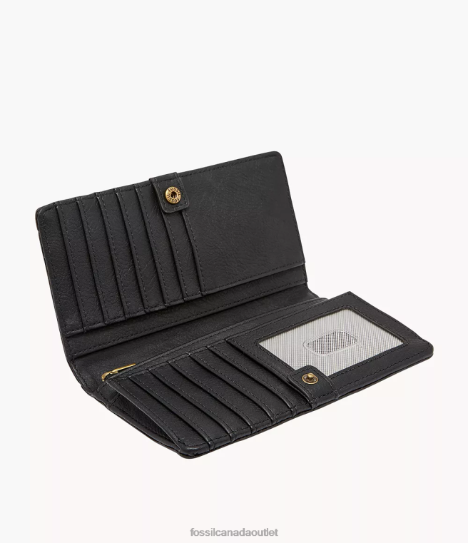 Fossil Wallet Women Black Liza Slim Bifold D2VPL810