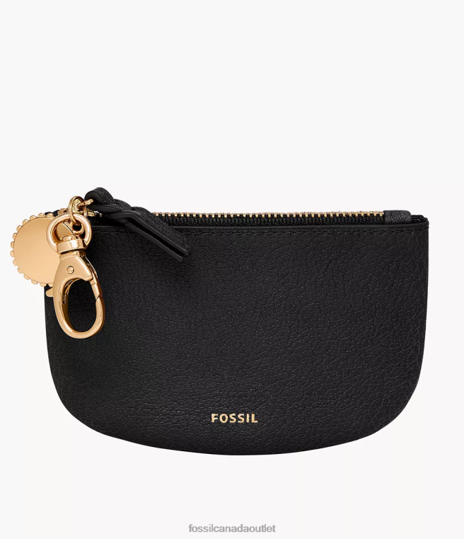 Fossil Wallet Women Black Polly Zip Pouch D2VPL757