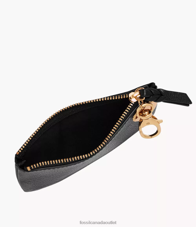 Fossil Wallet Women Black Polly Zip Pouch D2VPL757