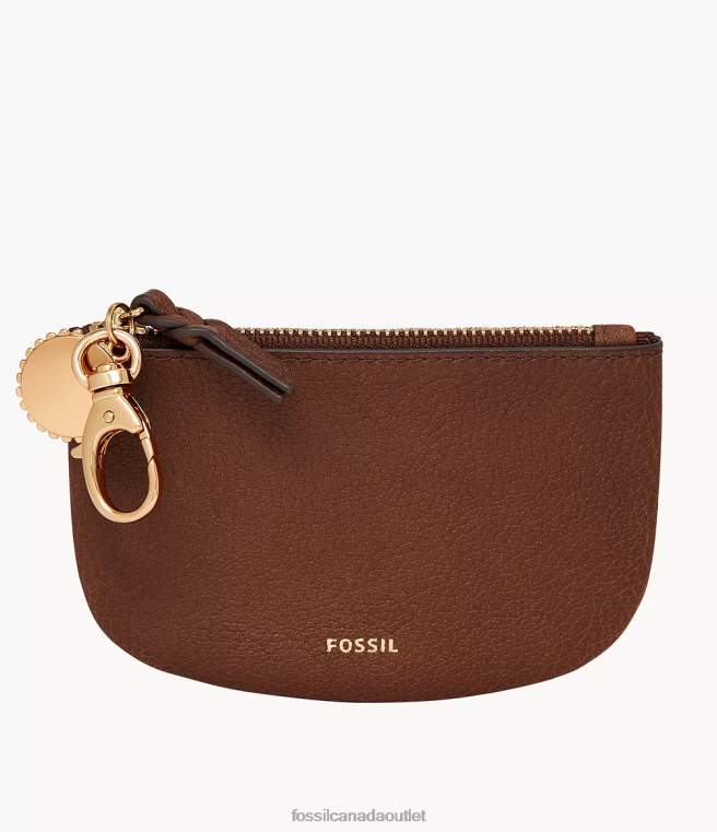 Fossil Wallet Women Brown Polly Zip Pouch D2VPL763
