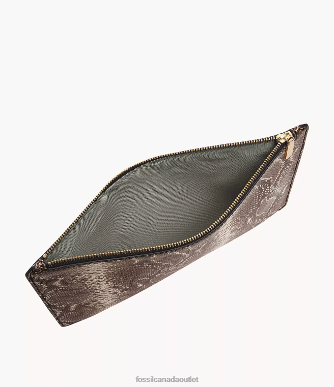 Fossil Wallet Women Snake Print Pouch D2VPL1997