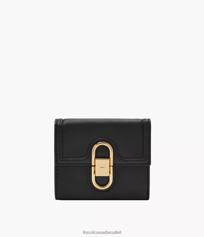 Fossil Wallet Women Black Avondale Trifold D2VPL759