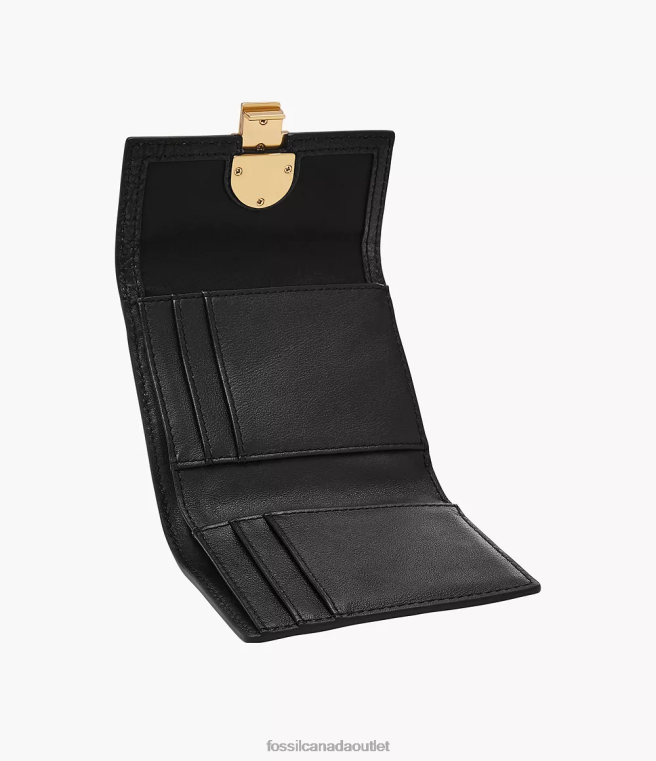 Fossil Wallet Women Black Avondale Trifold D2VPL759