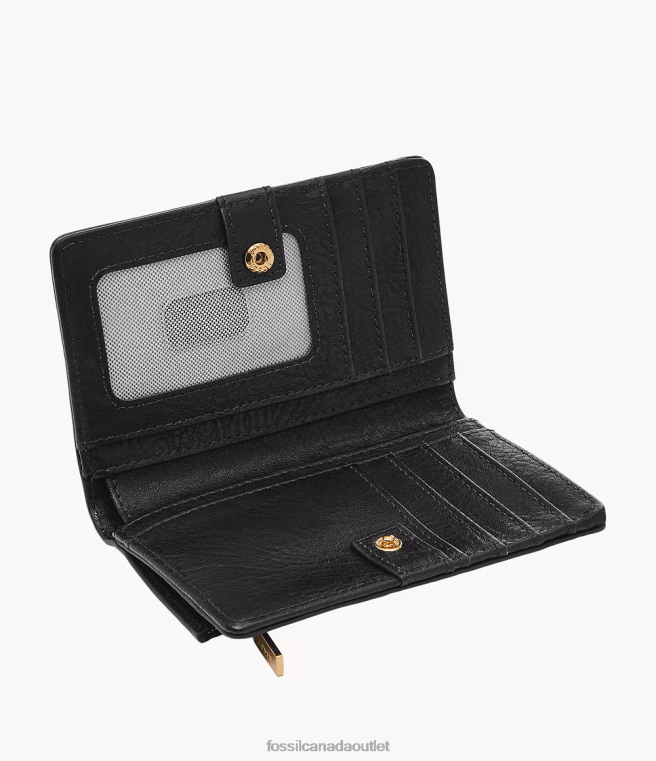 Fossil Wallet Women Black Liza Multifunction D2VPL754