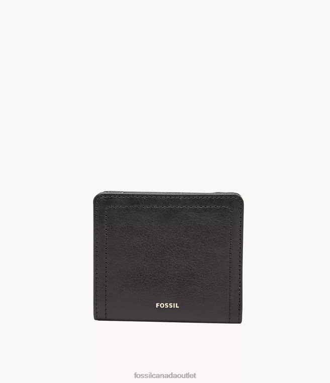 Fossil Wallet Women Black Logan Small RFID Bifold D2VPL744