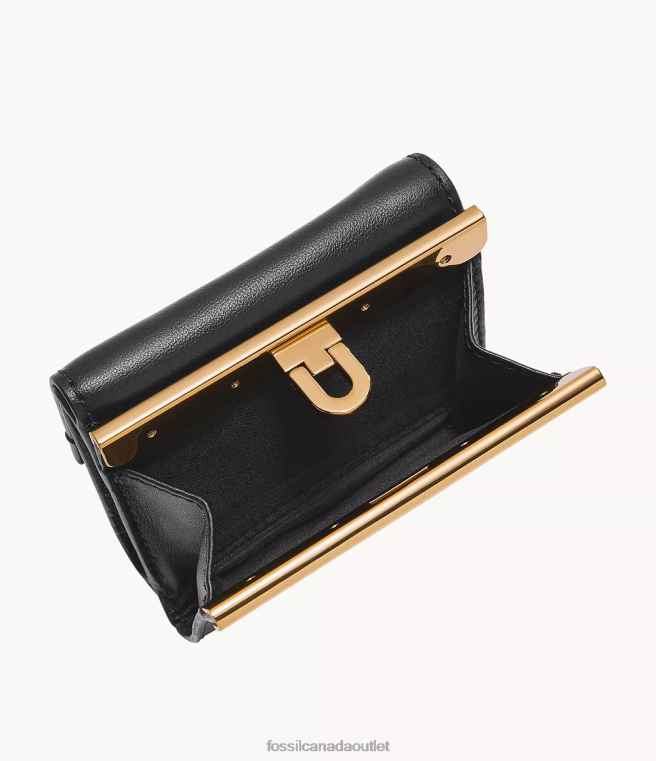 Fossil Wallet Women Black Penrose Trifold D2VPL778