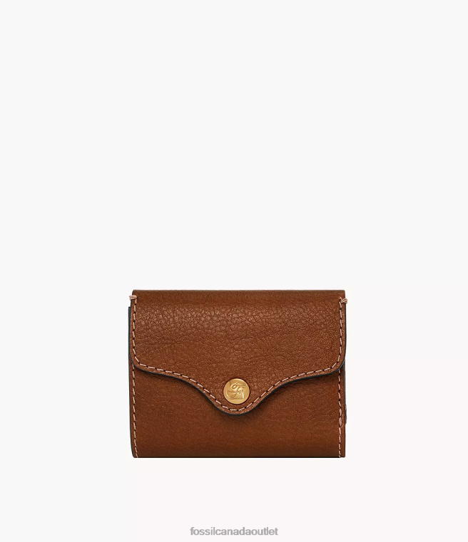 Fossil Wallet Women Brown Heritage Trifold D2VPL767