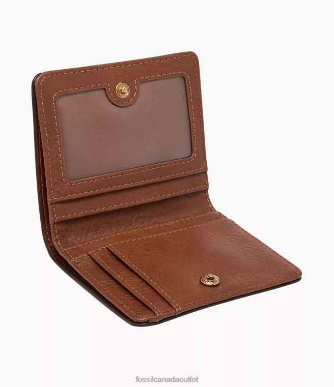 Fossil Wallet Women Brown Logan Small RFID Bifold D2VPL743