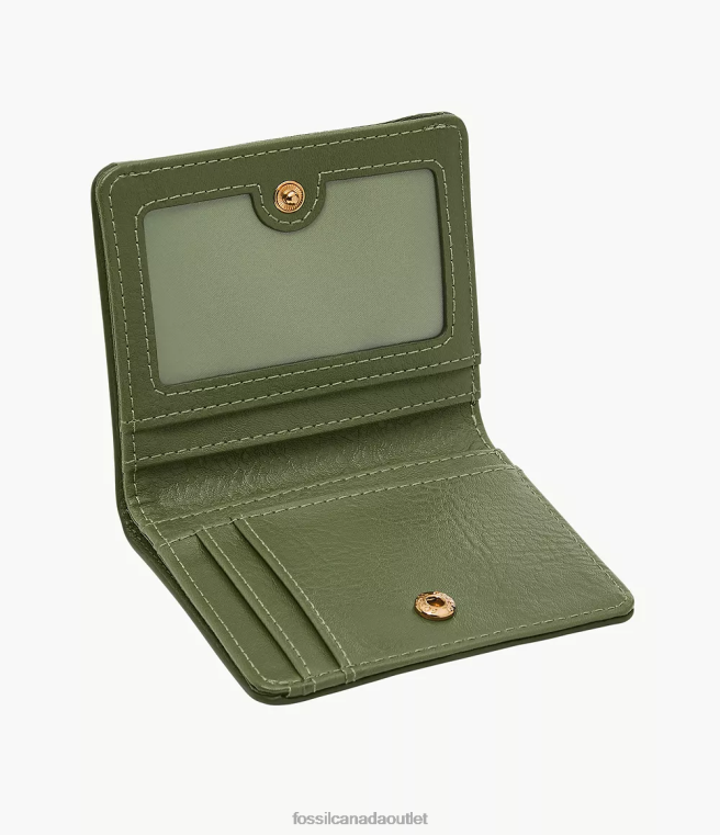 Fossil Wallet Women Green Logan Small Bifold D2VPL783