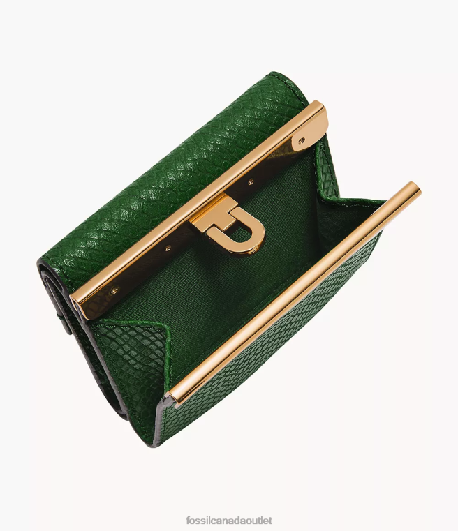 Fossil Wallet Women Green Penrose Trifold D2VPL782