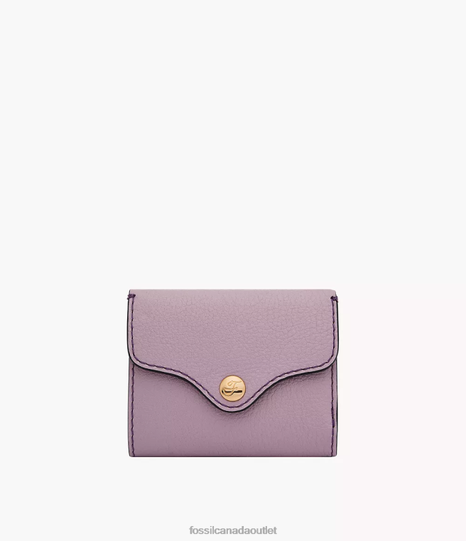 Fossil Wallet Women Purple Heritage Trifold D2VPL775