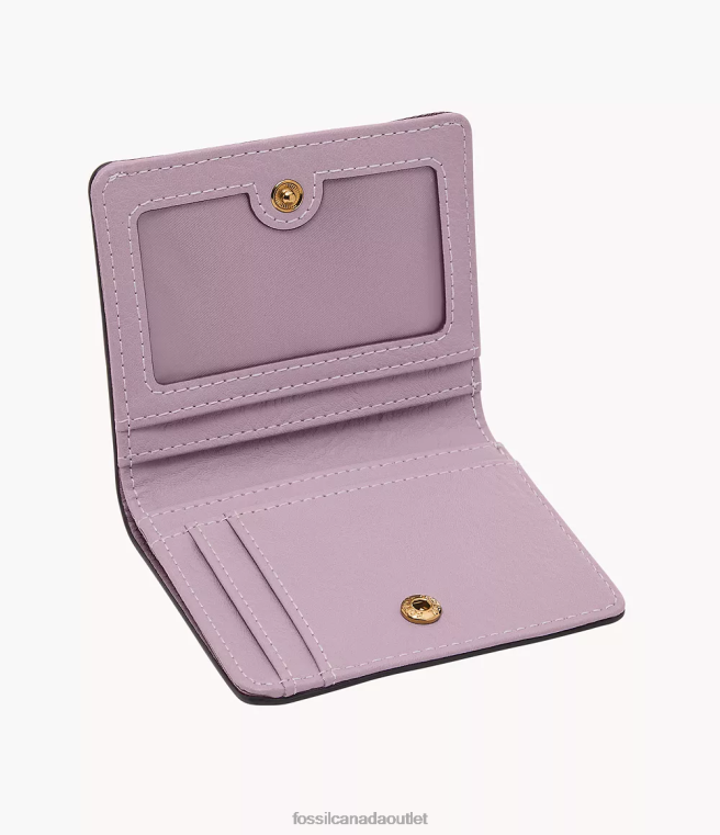 Fossil Wallet Women Purple Logan Small Bifold D2VPL751
