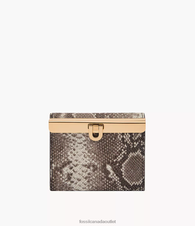 Fossil Wallet Women Snake Print Penrose Trifold D2VPL781