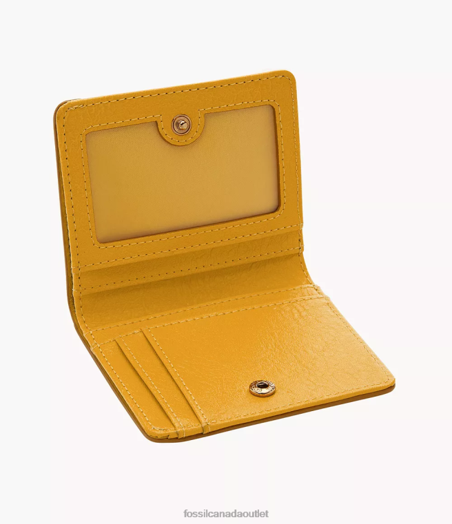 Fossil Wallet Women Yellow Logan Small Bifold D2VPL764