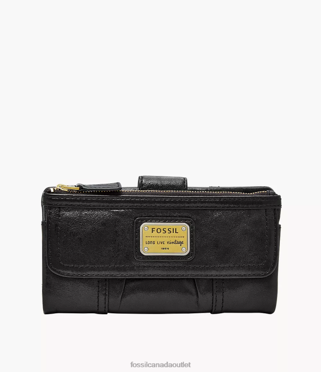 Fossil Wallet Women Black Emory Clutch D2VPL493