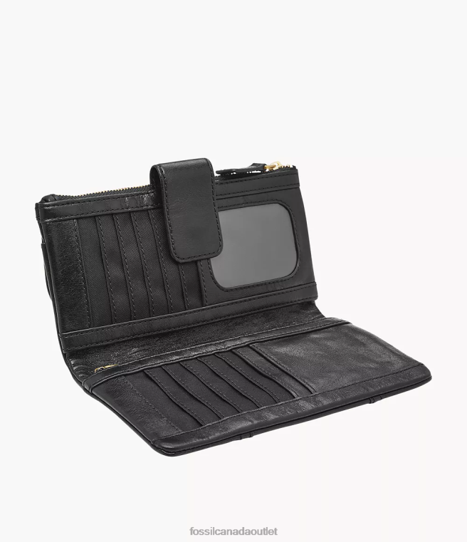 Fossil Wallet Women Black Emory Clutch D2VPL493