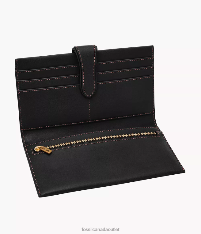 Fossil Wallet Women Black Tremont Tab Clutch D2VPL817