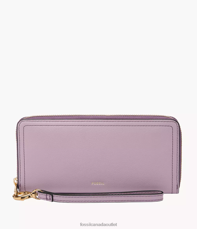 Fossil Wallet Women Purple Logan Zip Around Clutch D2VPL786