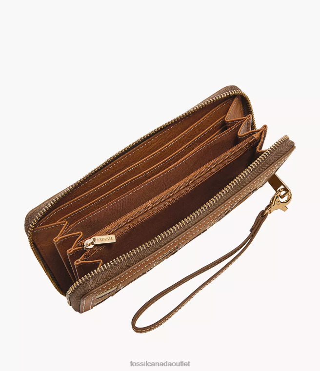 Fossil Wallet Women Saddle Logan Zip Around Clutch D2VPL788
