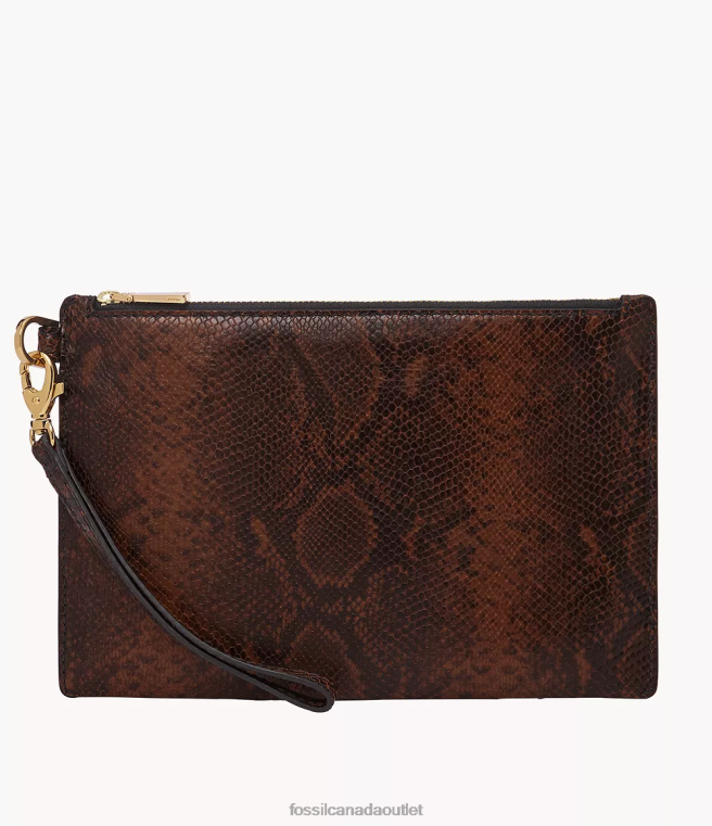 Fossil Wallet Women Snake Print Gift Wristlet D2VPL799