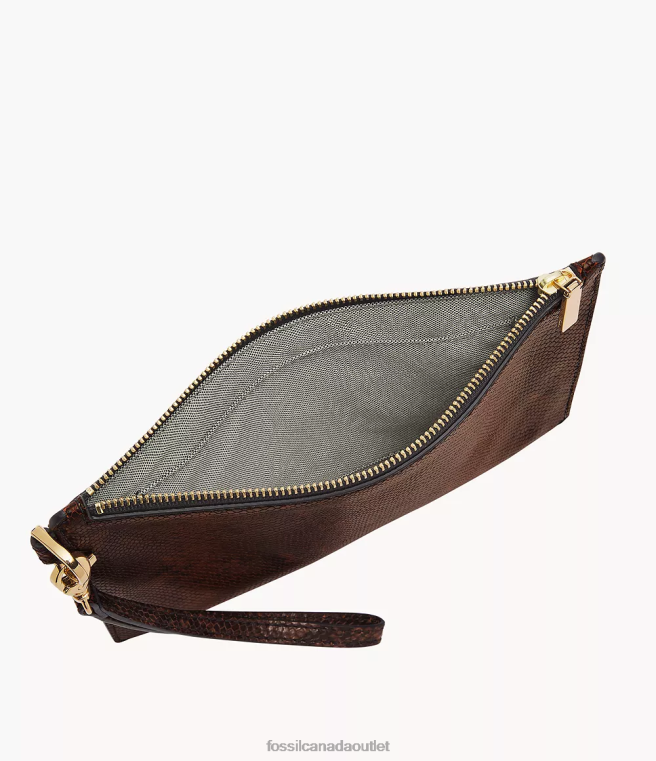 Fossil Wallet Women Snake Print Gift Wristlet D2VPL799