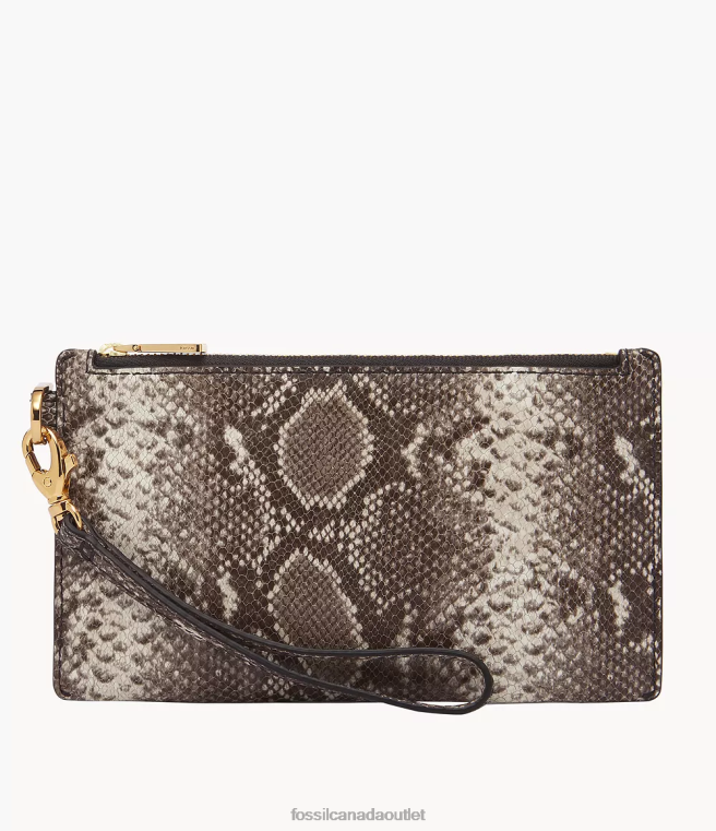 Fossil Wallet Women Snake Print Small Wristlet D2VPL752