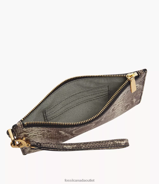 Fossil Wallet Women Snake Print Small Wristlet D2VPL752